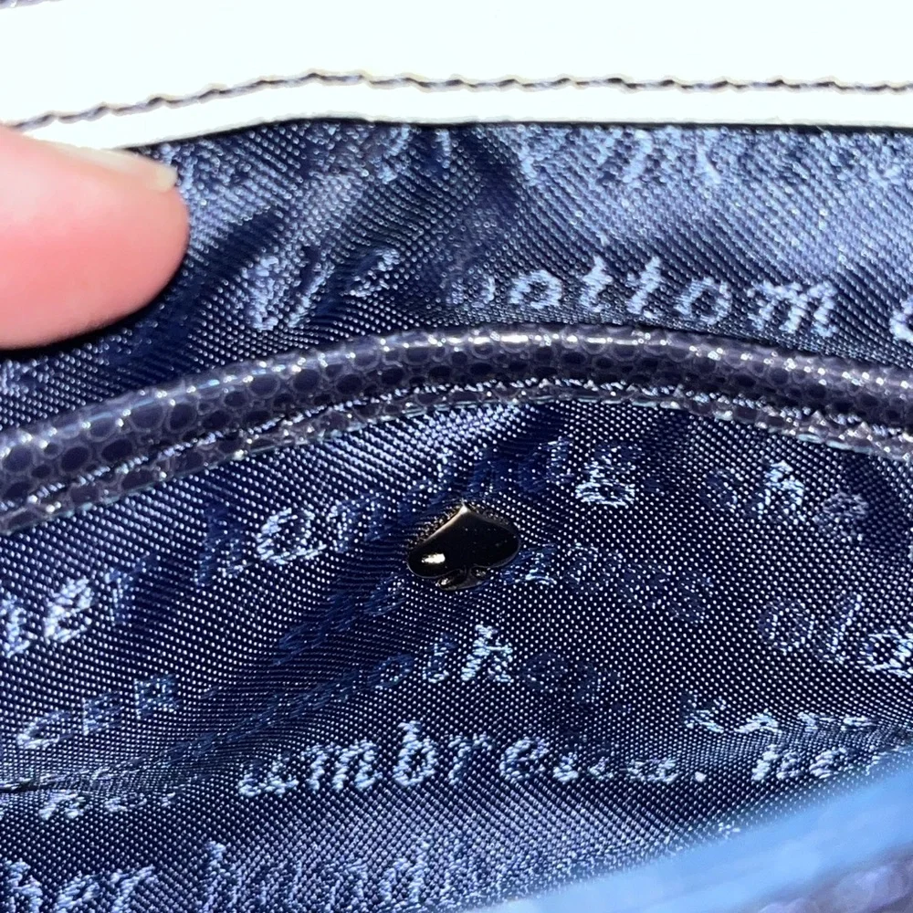 Kate Spade Navy and White Striped Crossbody Bag - Picture 11 of 13